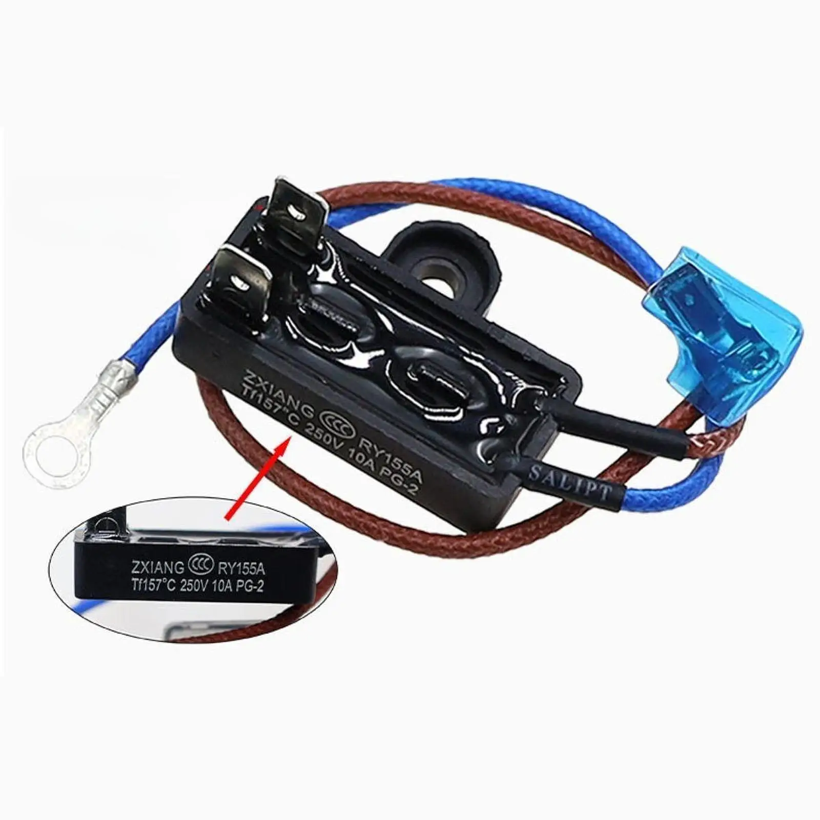 Replacement Thermal Fuse 2 Wire 250V 10A for Electric Pressure Cooker Temperature Cutoff JY169A TF172℃