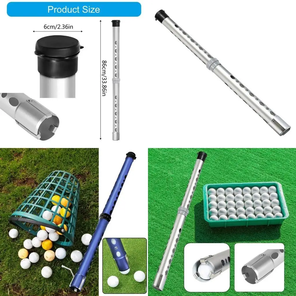 

31BE Сборщик мячей для гольфа Сборщики трубок для мячей для гольфа Инструмент для подбора устройств Алюминиевые сборщики мячей