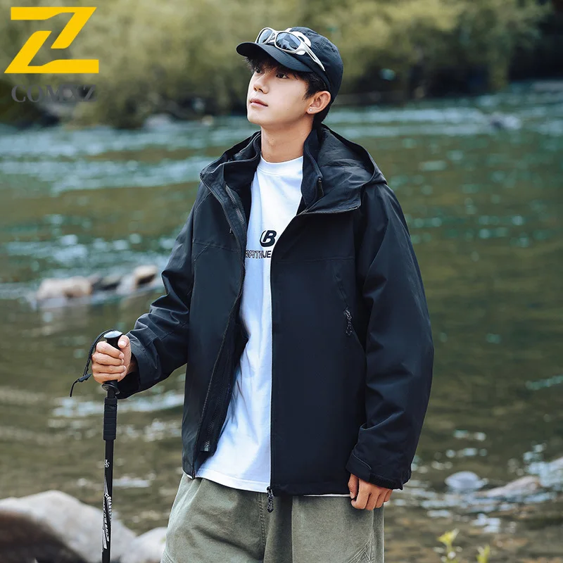 

Couple Charge Jacket Autumn Winter New Three in One Windproof Waterproof Warm Breathable Hooded Jacket Outdoor Camp Hiking Coat