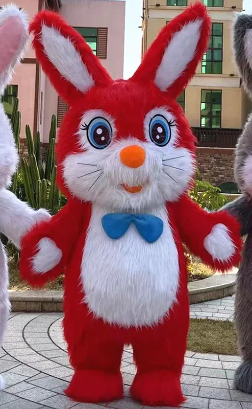 2 m/2.6 m opblaasbaar konijn mascotte kostuum volwassen paashaas haas cosplay kit entertainment carnaval full body pak dierlijke jurk