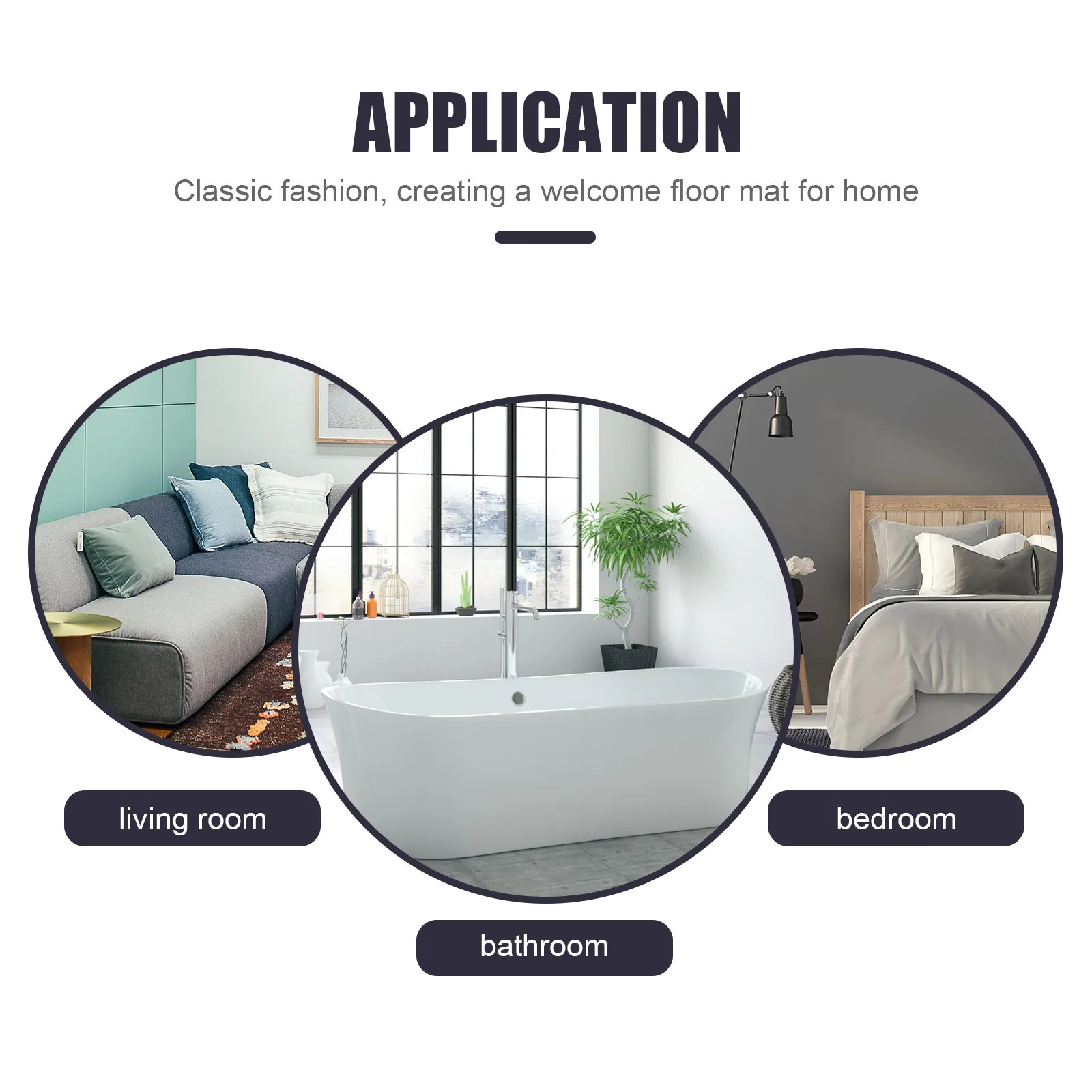 

Cabilock 1pc Bathroom Rug Non Door Mat Bedroom Floor Mat Animal Design Polyester Luxurious Welcome Runner Ground Pad