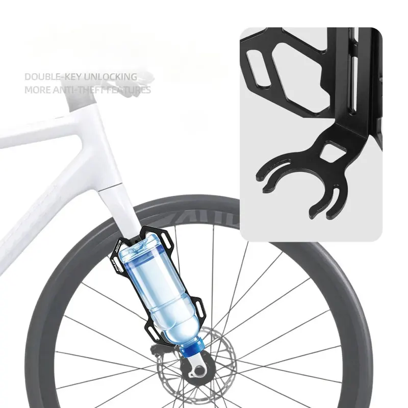 Comincia Lightweight Alloy Fork Bracket Heavy-Duty 20Kg Load Rack Bag Water Bottle Rack Suitable for Bicycle Packaging Bicycles