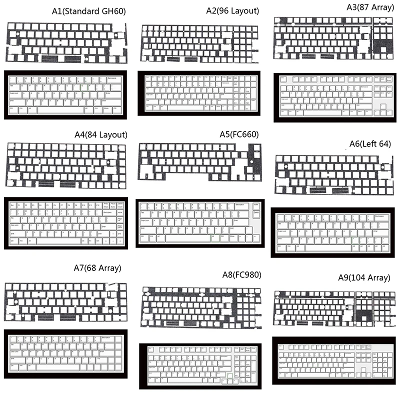 Switch Sound Dampeners sheet Soft Pad Dimple Foam sponge For mechanical keyboard