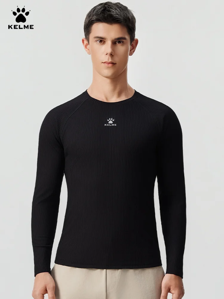 

Kelme Men's Fashionable Long Sleeved Autumn Sports And Leisure Base Shirt Outdoor Running Long Sleeved Fitness Top