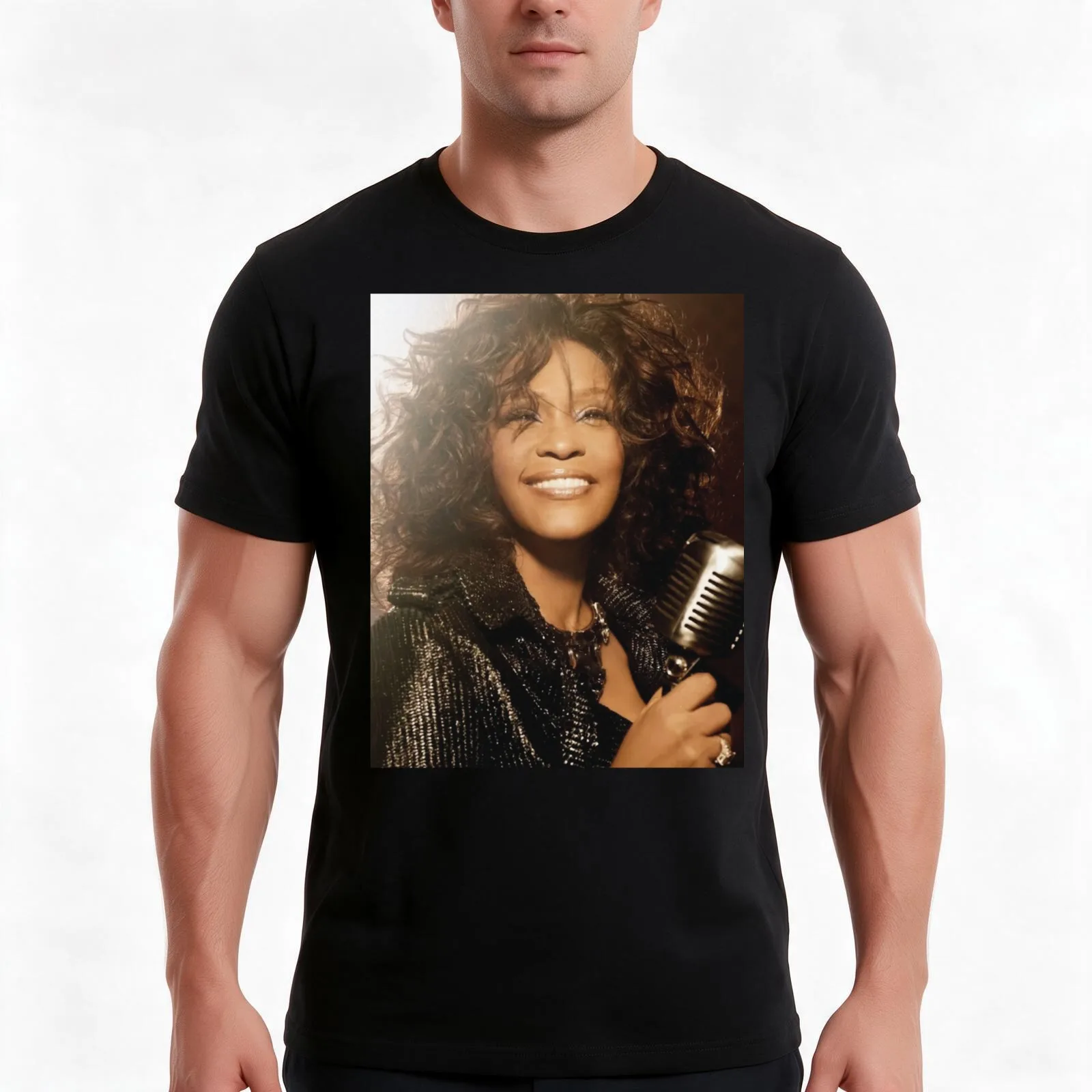 Vintage Whitney Houston Classic T-Shirt Summer Casual Cotton Tee Oversized Streetwear Tops Vintage Graphic Print 100% Cotton