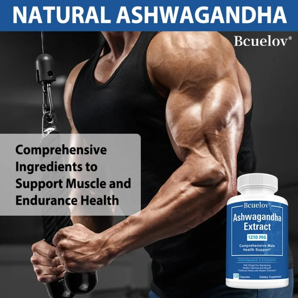 Organic Ashwagandha Capsules - Stress Relief & Sleep Support Supplement, Supports Balanced Energy Levels & Positive Outlook