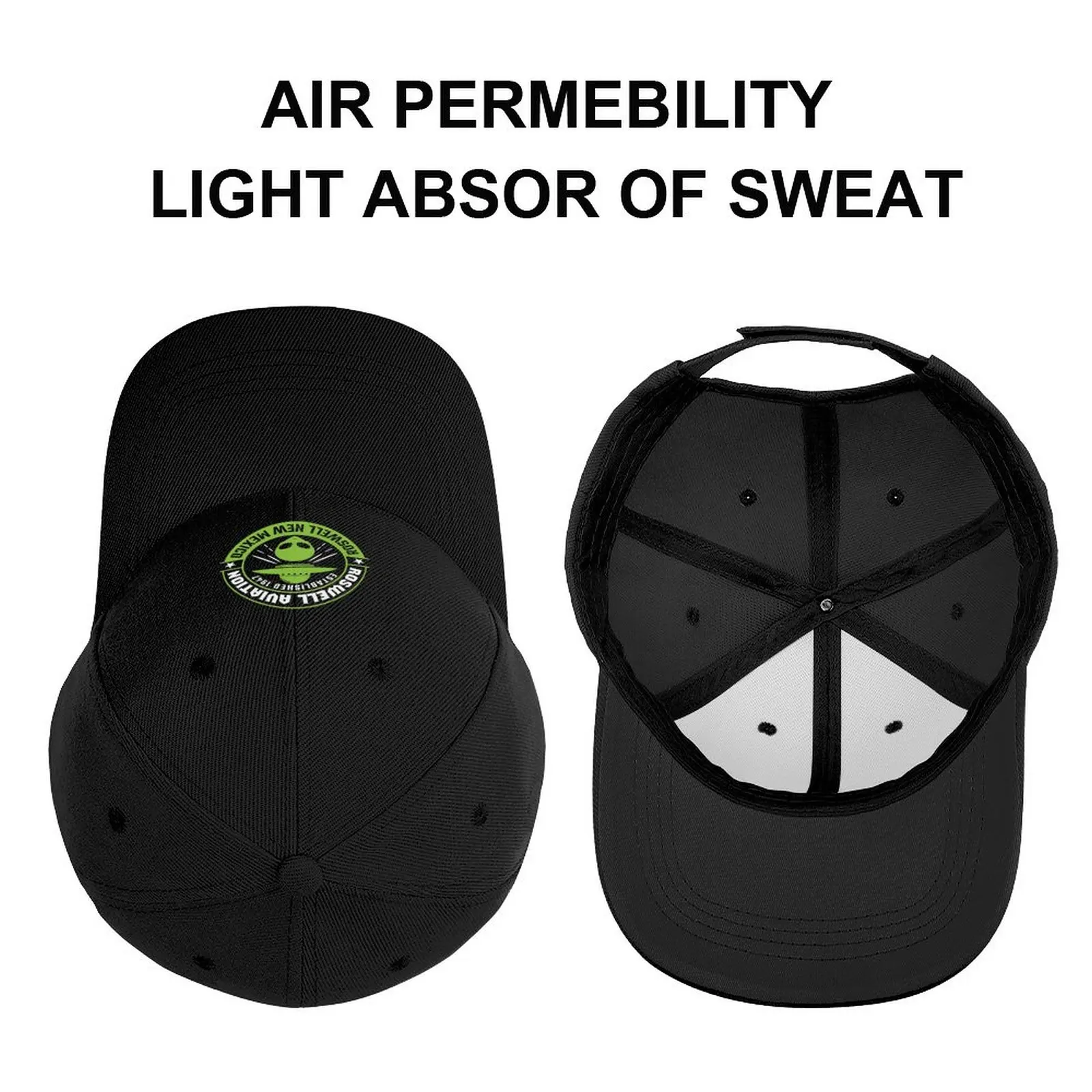 Roswell Aviation New Mexico Alien UFO Baseball Cap Golf Cap tea hats Uv Protection Solar Hat Fluffy Hat Cap Female Men\'s