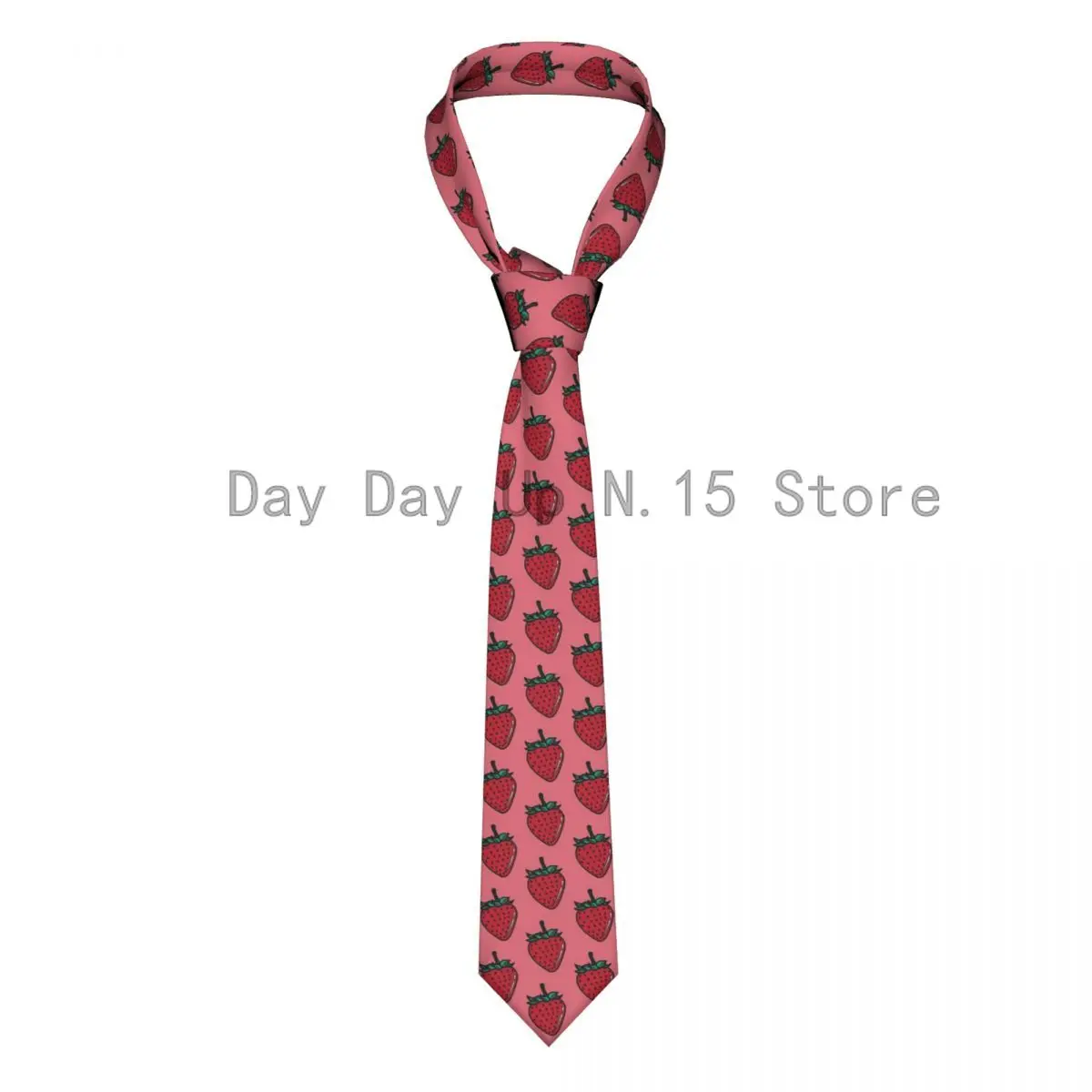 

Strawberry Red Men Necktie Slim Polyester 8 cm Narrow Yummy Fruits Neck Ties for Mens Shirt Accessories Gravatas Wedding Office