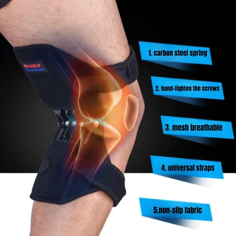 1/2Pcs Joint Support Knee Pad Non-slip Lift Pain Relief for Knee Power Spring Force Stabilizer Knee Booster Working Sports Elder