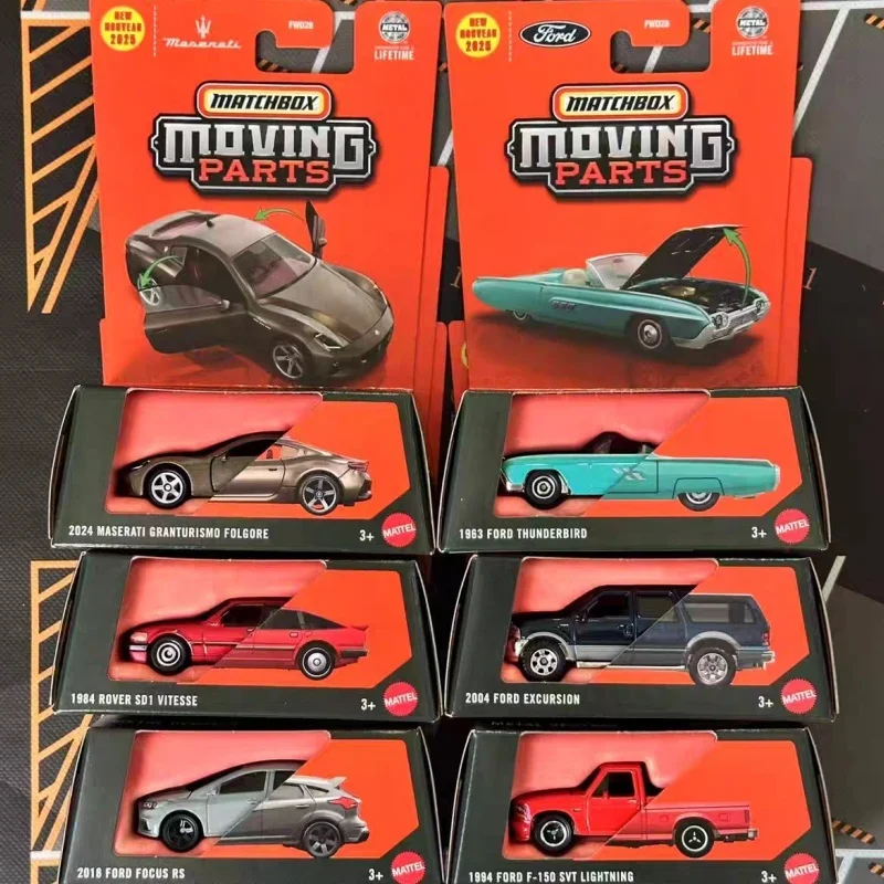 New 2025 Mattel Matchbox Car  Moving Parts Series Cars Set Mix 4/5/6 (E/F/G Case)1:64 Scale Models Vehicles Case, In Stock Toys