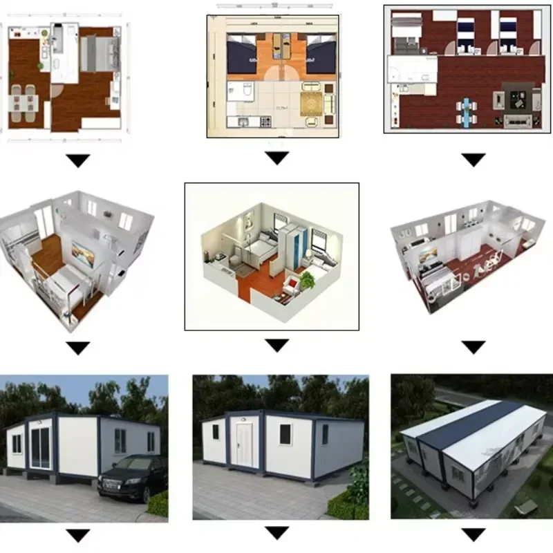 YONGZHU-contenedor prefabricado, casa expandible, contenedor de envío expandible, casa prefabricada con muebles de alta calidad