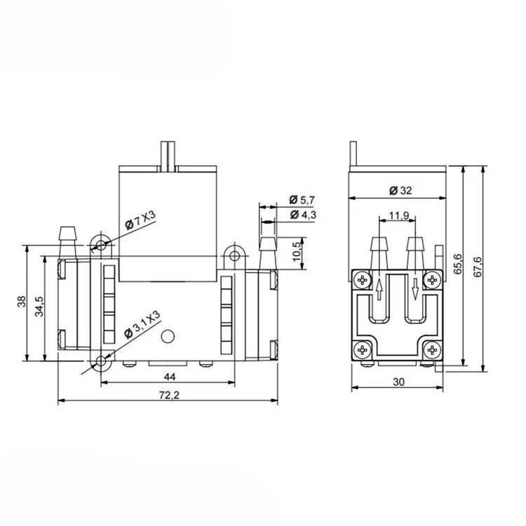 Diaphragm Vacuum Sampling Pump PM29327-86 N86.0 KTDC