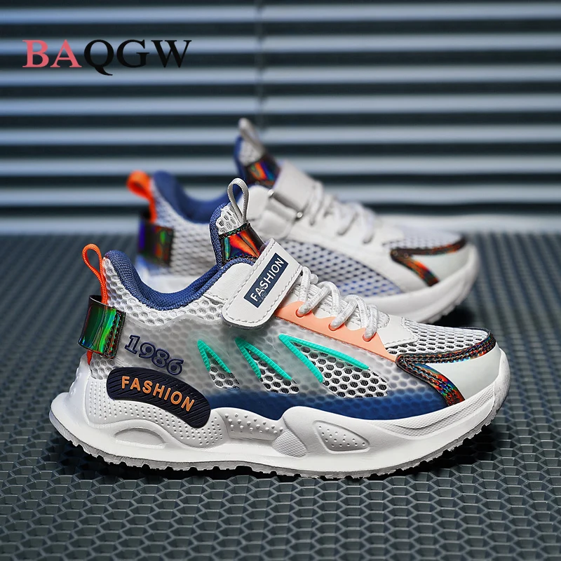 Children's Sneakers Boys Running Sports Shoes for Boys High Quality Mesh Breathable Sports Training Shoes for Children Summer
