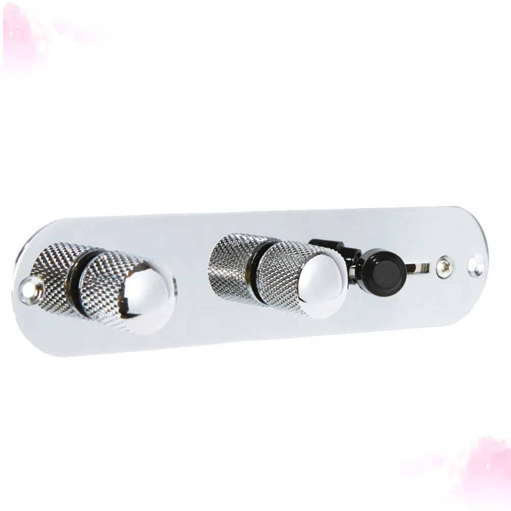 

Tl Electric Guitar Circuit Board Silver Metal Control Plate Durable Three-Gear Replacement Easy Install Portable