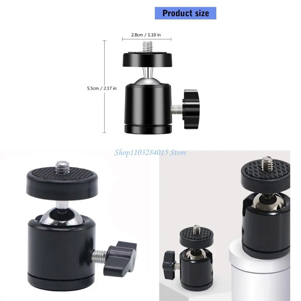 Robusts Metal 360 Degree Camera Mount Round Head Design For Landscape Photography And Live Streaming Equipment Mount