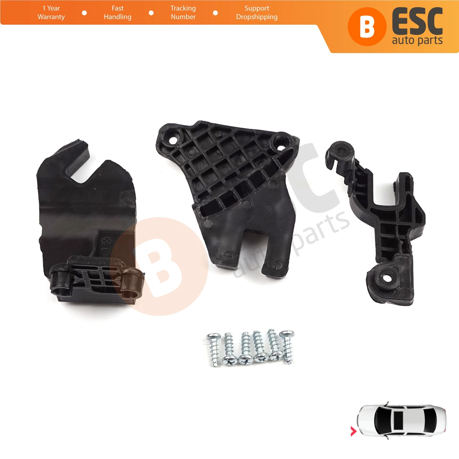 

EHL540 Headlight Holder Mount Repair Bracket Tab Set Left Side for Audi A6 C7 4G Avant Sedan A6L Allroad Quattro S6 4G0998121A