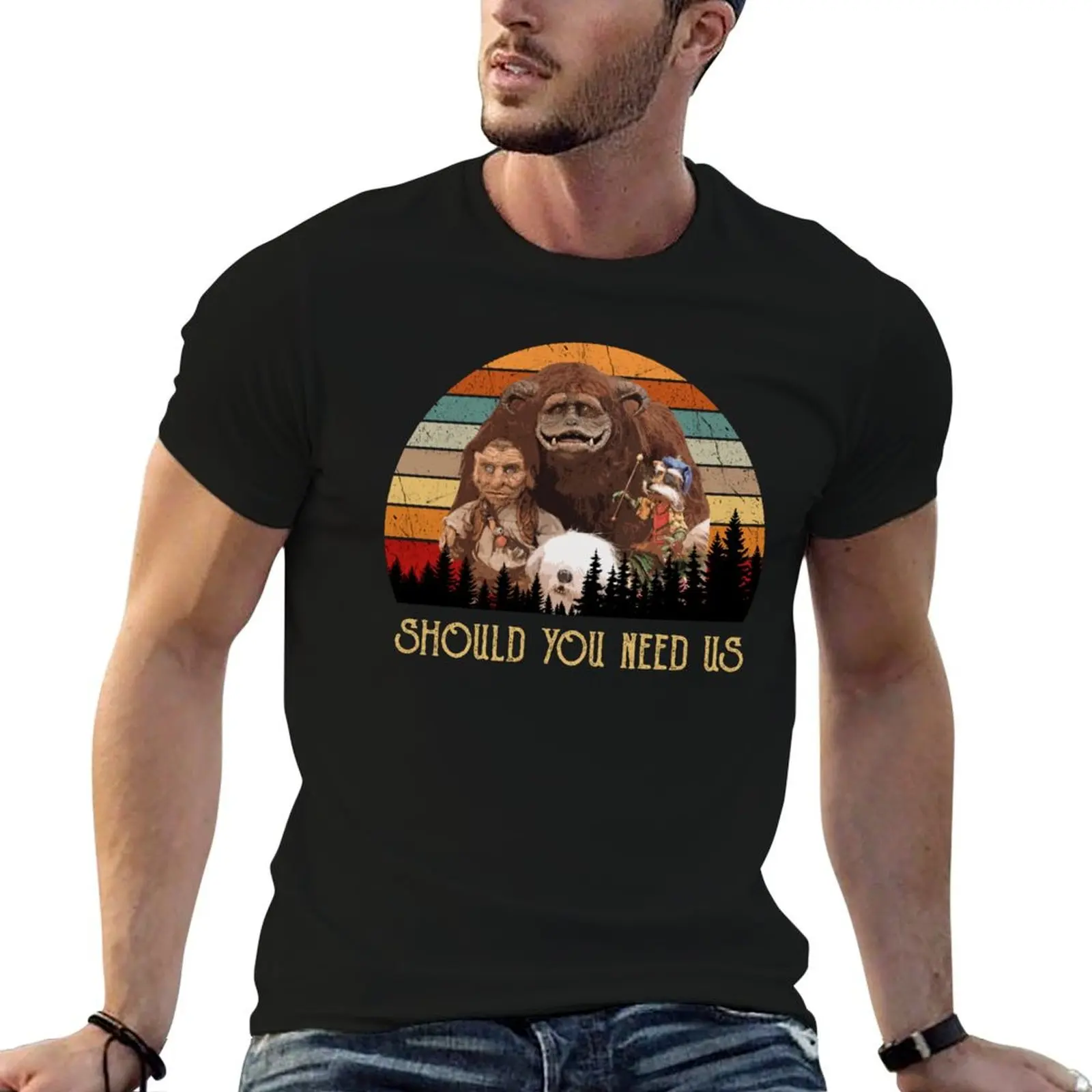 Hoggle Should You Need Us , Labyrinth Vintage , Ludo Labyrinth T-Shirt All Match Basic Short Sleeve Top