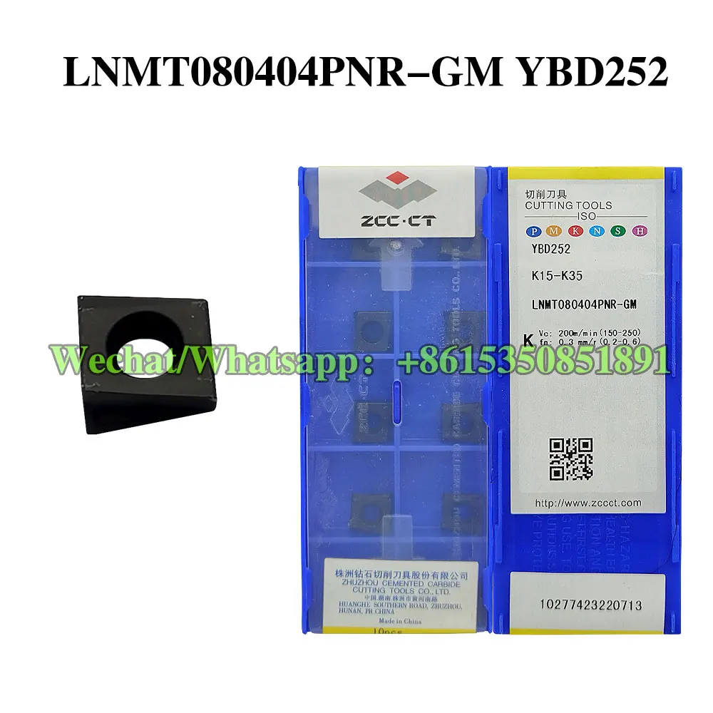 

ZCC CT LNMT080404PNR-GM LNMT120608PNR-GM YB9320 YBD152 YBM253 YBD252 Original genuine carbide blades CNC blades
