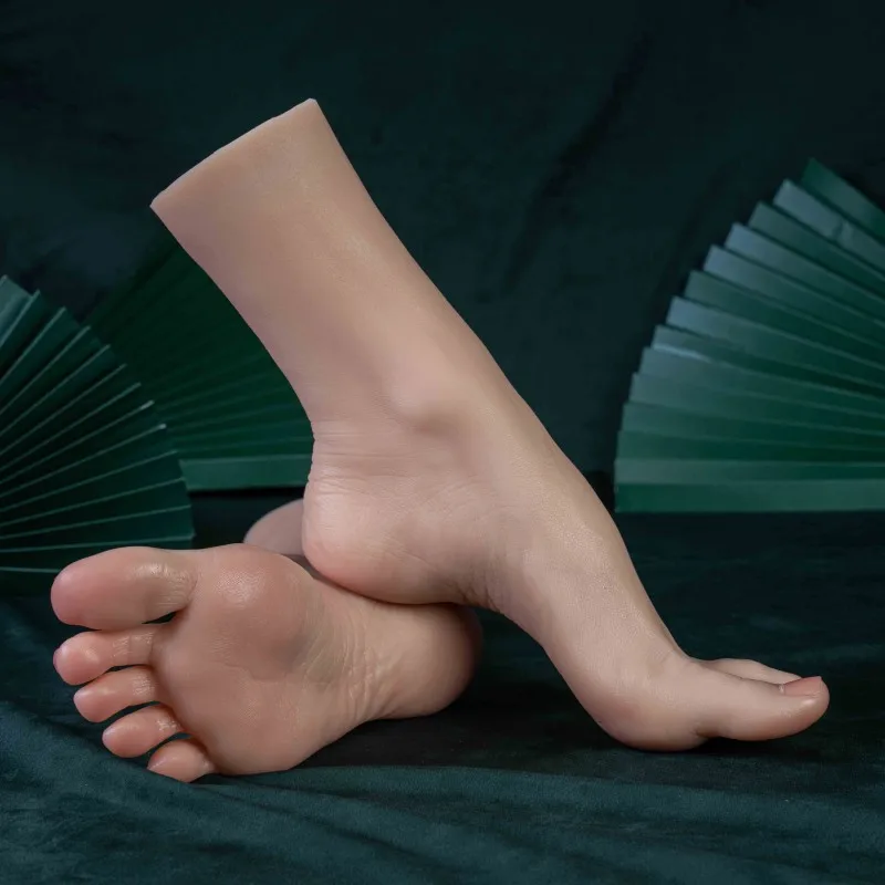 38 EU Size Silicone Foot Model 24cm High Simulation Female Foot for Shoes Jewelry Display Art Projects