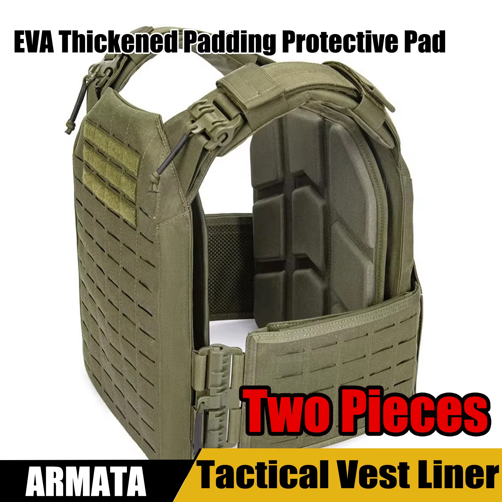 

Тактический жилет из 2-х частей с утолщенной подкладкой из ЭВА, дышащая задняя панель из пеноматериала, удобные и съемные мягкие амортизирующие вставки для тренировок