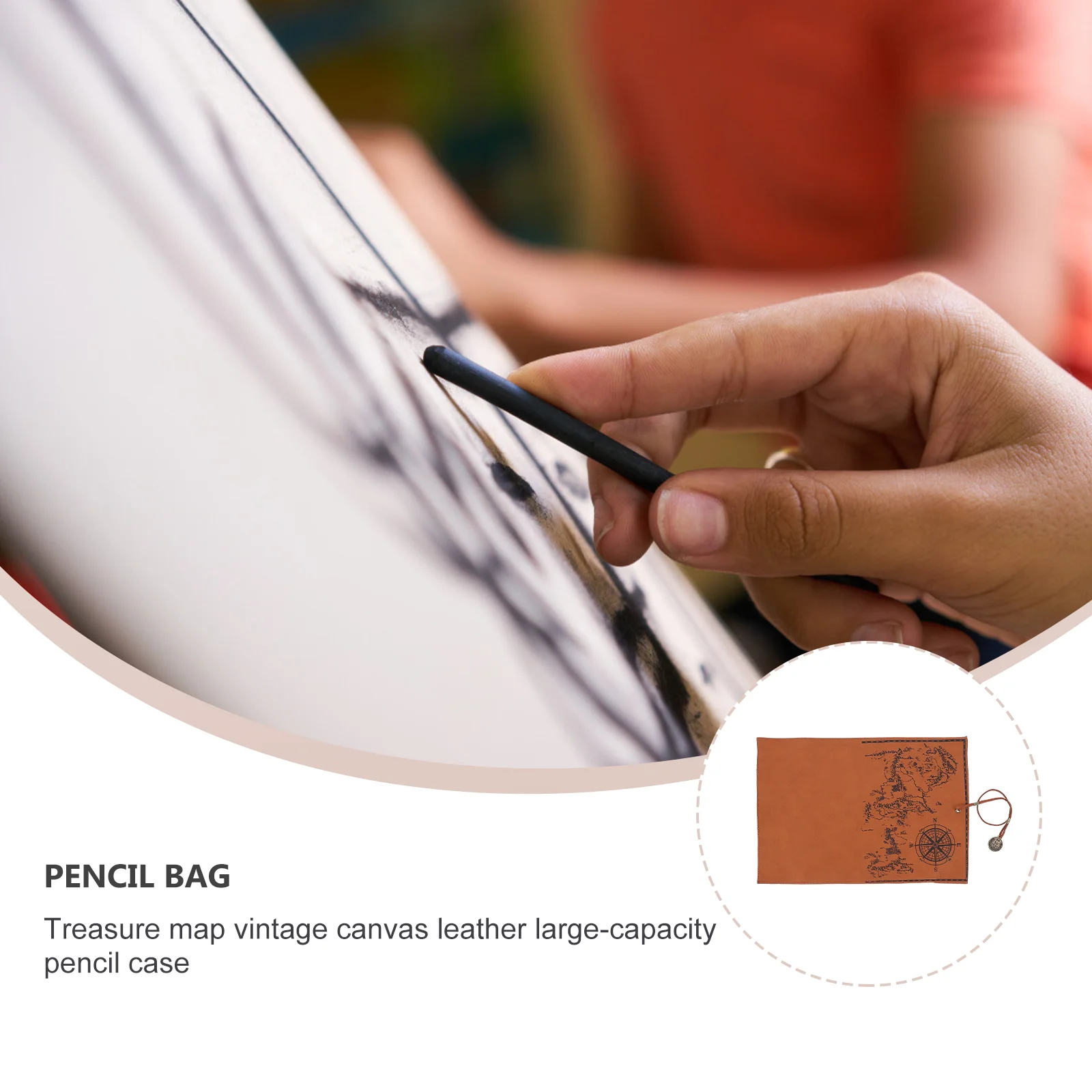 Roll Up Pencil Case Vintage Inspired Smooth and Matte Surface Pen Bag for Writing Tools Gadgets Organizer