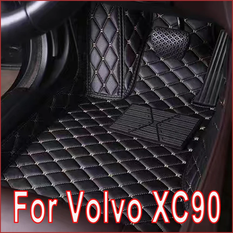 Car Floor Mat For Volvo XC90 MK1 2002~2014 7seat Dirt-resistant Leather Mat Cubre Pisos Para Autos Car Accessories Interior Part