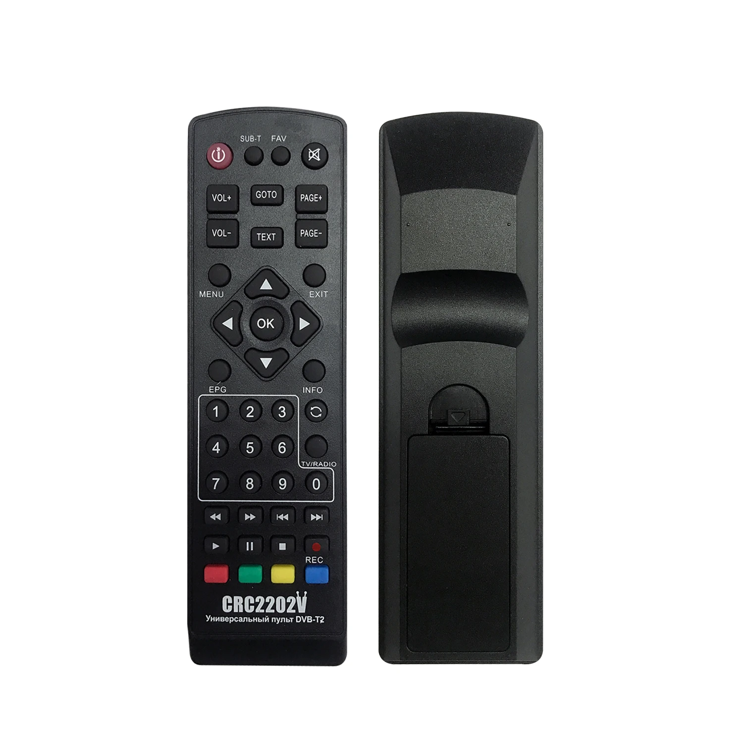 CRC2202V SAT BOX DVB-T2 REMOTE CONTROL DVB-T2+2 FITS FOR POPULAR MODEL IN EASTERN EUROPE MARKET