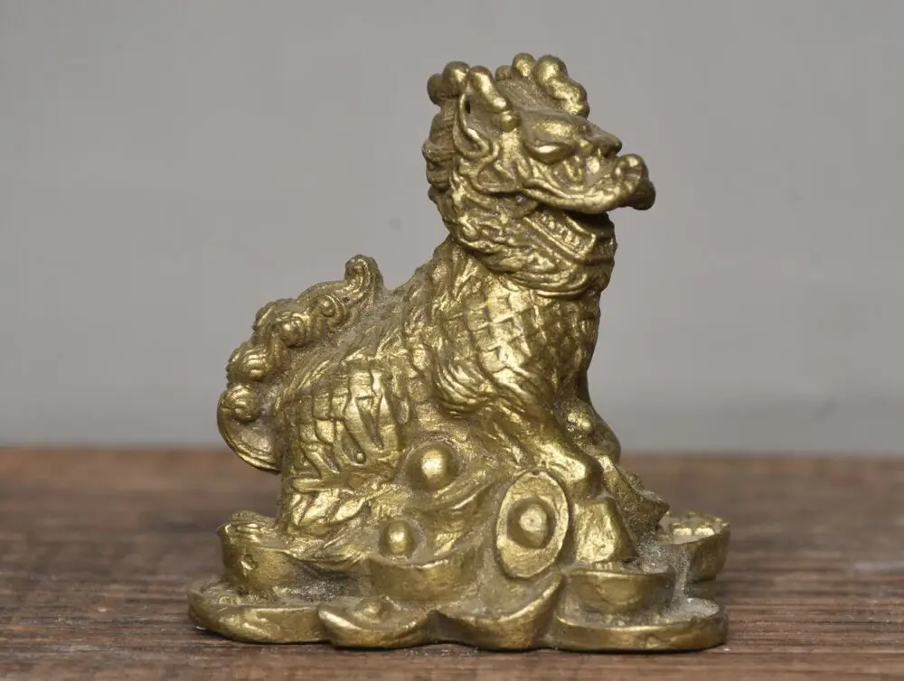 

2.2 "brass Fengshui Kylin Qilin Beast Yuanbao Fortune State Sculpture