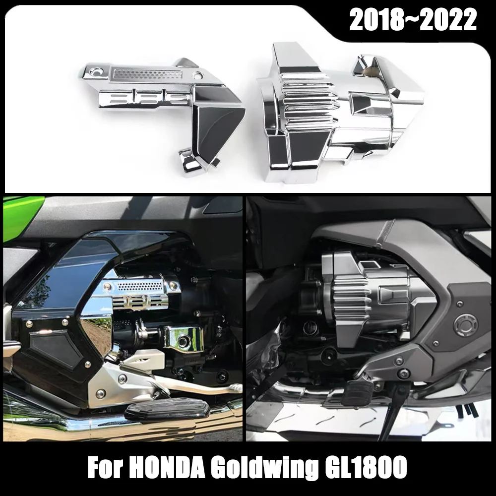 

Both Sides of the Engine Cover Motorcycle Chrome Fairing ABS Plastic Chrome Decoration Parts For Honda Goldwing GL1800 2018~2022