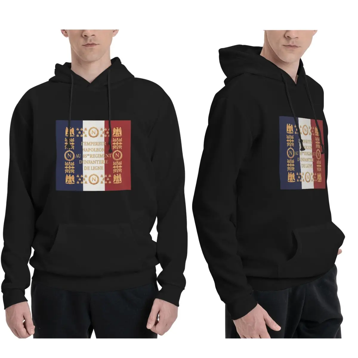

Napoleonic French 85th Regimental Flag Hoodies Men's Women Pullover Sweatshirt Harajuku Long Sleeve Streetwear Autumn Winter