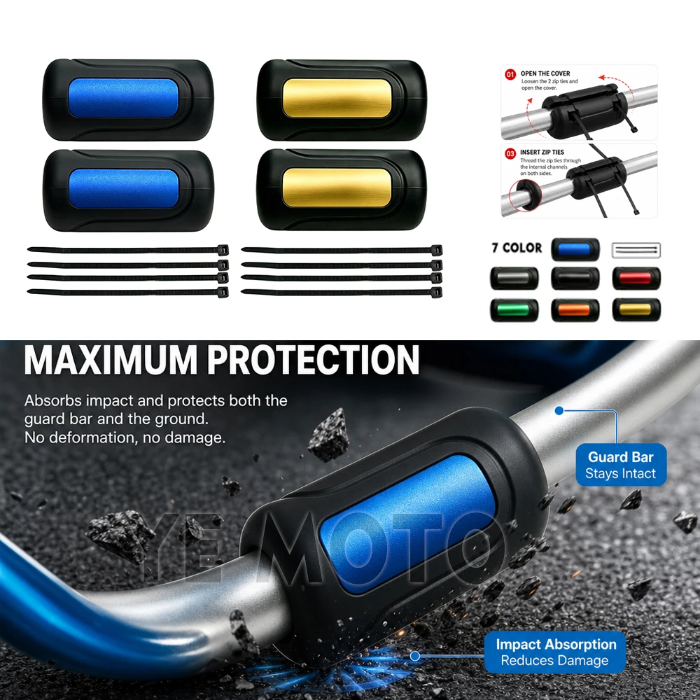 For Suzuki V-STROM 650 1000 250 1050 XT DL1000 DL650 1050 Accessorie Motorcycle Engine Guard Bumper Protector Crash Bar Block