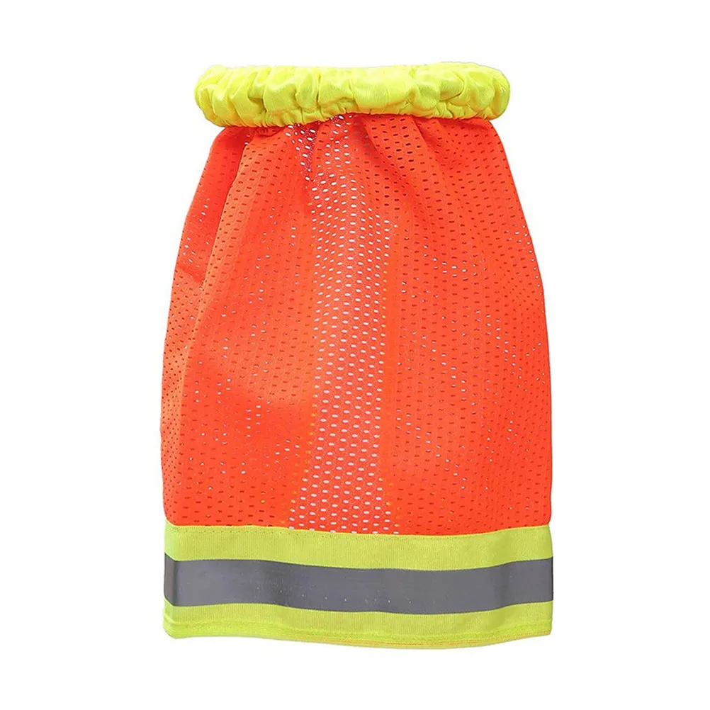 

Breathable Orange Reflective Cover Hard Hat Sun Shade Neck Shield Mesh Vent High Visibility Construction Safety Hat