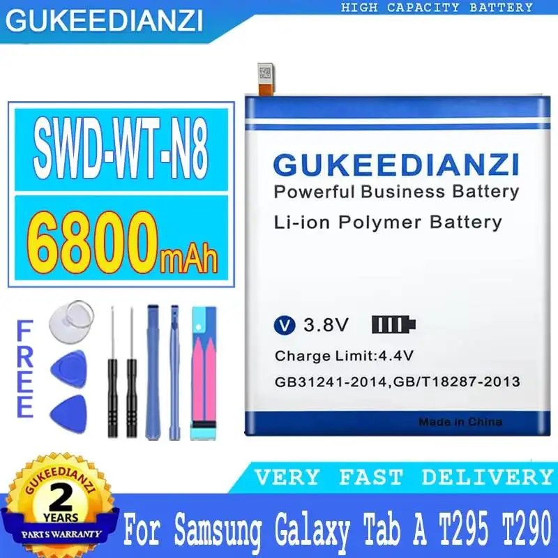 

Экологичная батарея для планшета Samsung Galaxy Tab A T295 T290, 6800 мАч, высокая емкость, модель Swd-WT-N8