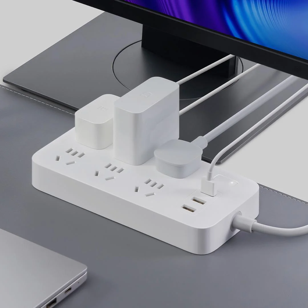 Imagem -05 - Xiaomi-mi Tomada de Energia Extensão de Carregamento Rápido Tomadas com Porta de Segurança Usb 5v 2.1a 100 Original