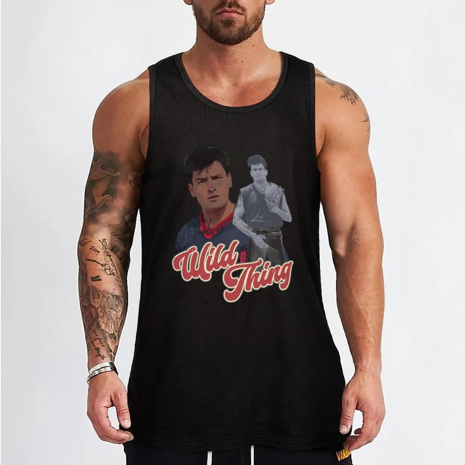 Ricky 'Wild Thing' Vaughn Tank Top t-shirt for man bodybuilding for men Gym t-shirt man vests for men