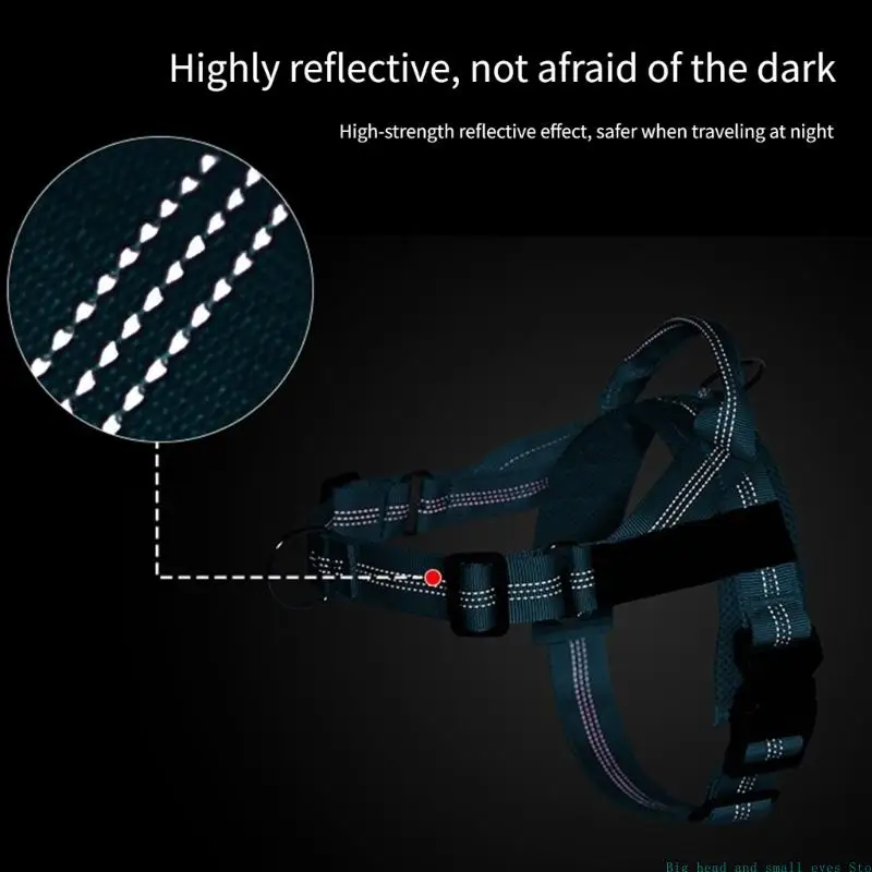 581C Breathable Dog Harnesses Vest for Routine Use with Chest Soft Padded Harnesses