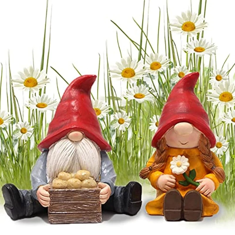 Potato Dwarf Resin Ornaments,Micro-Landscapes, Flowerpot Balcony Elves, Garden Decoration Ornaments