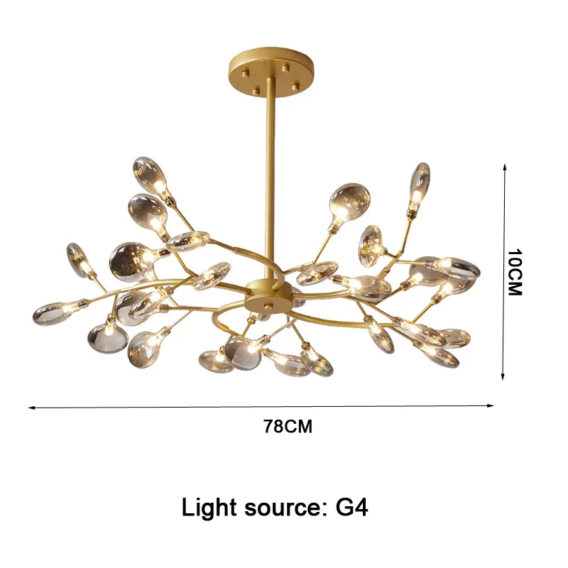 Nordic Style Firefly Bug Chandelier Modern Simple Living Room Bedroom Creative Personality Net Red Restaurant Lighting Clot