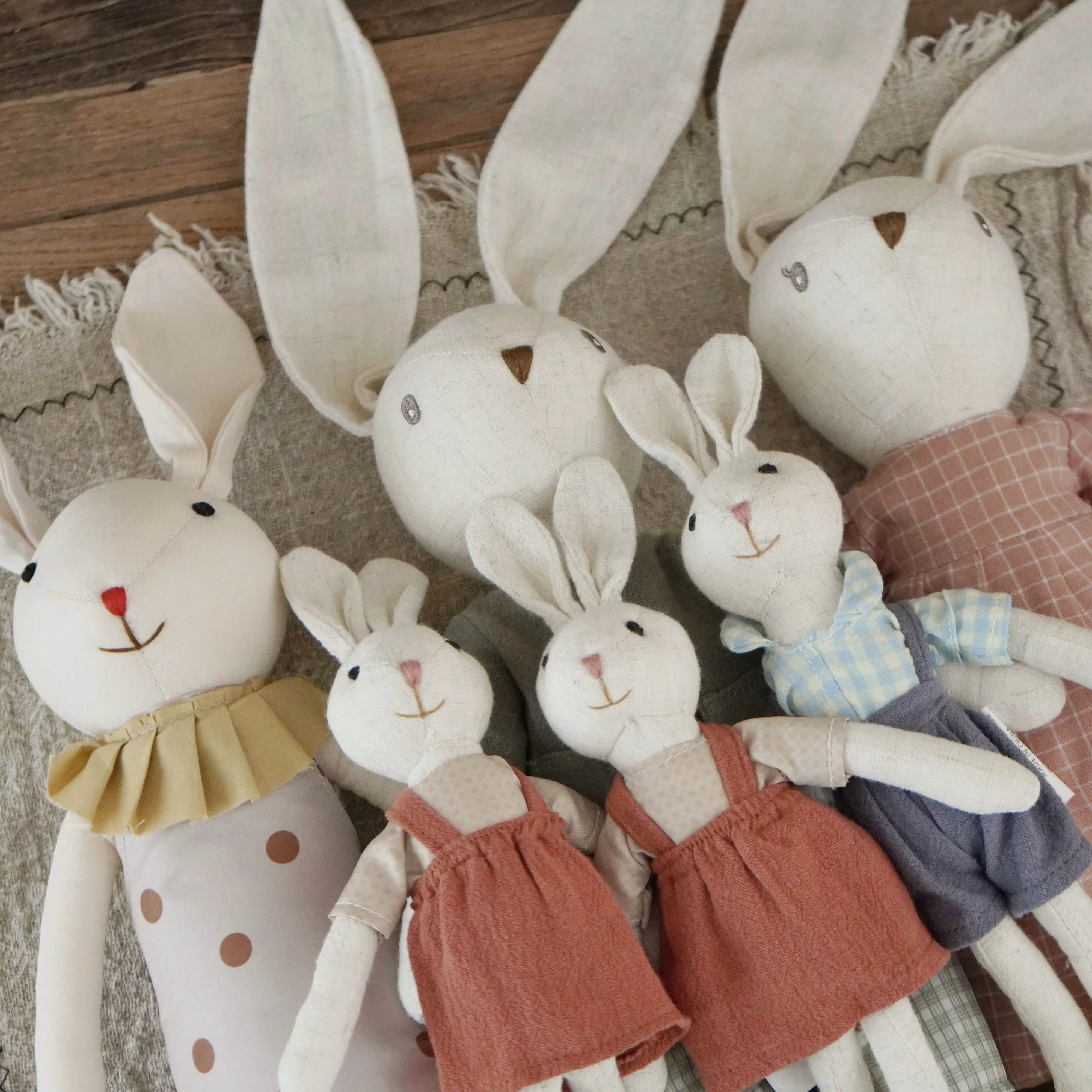 1PCS Baby Doll Rabbit Toy Photography Prop Holiday Gift Room Decoration Soft Plush Bunny for Infants Kids