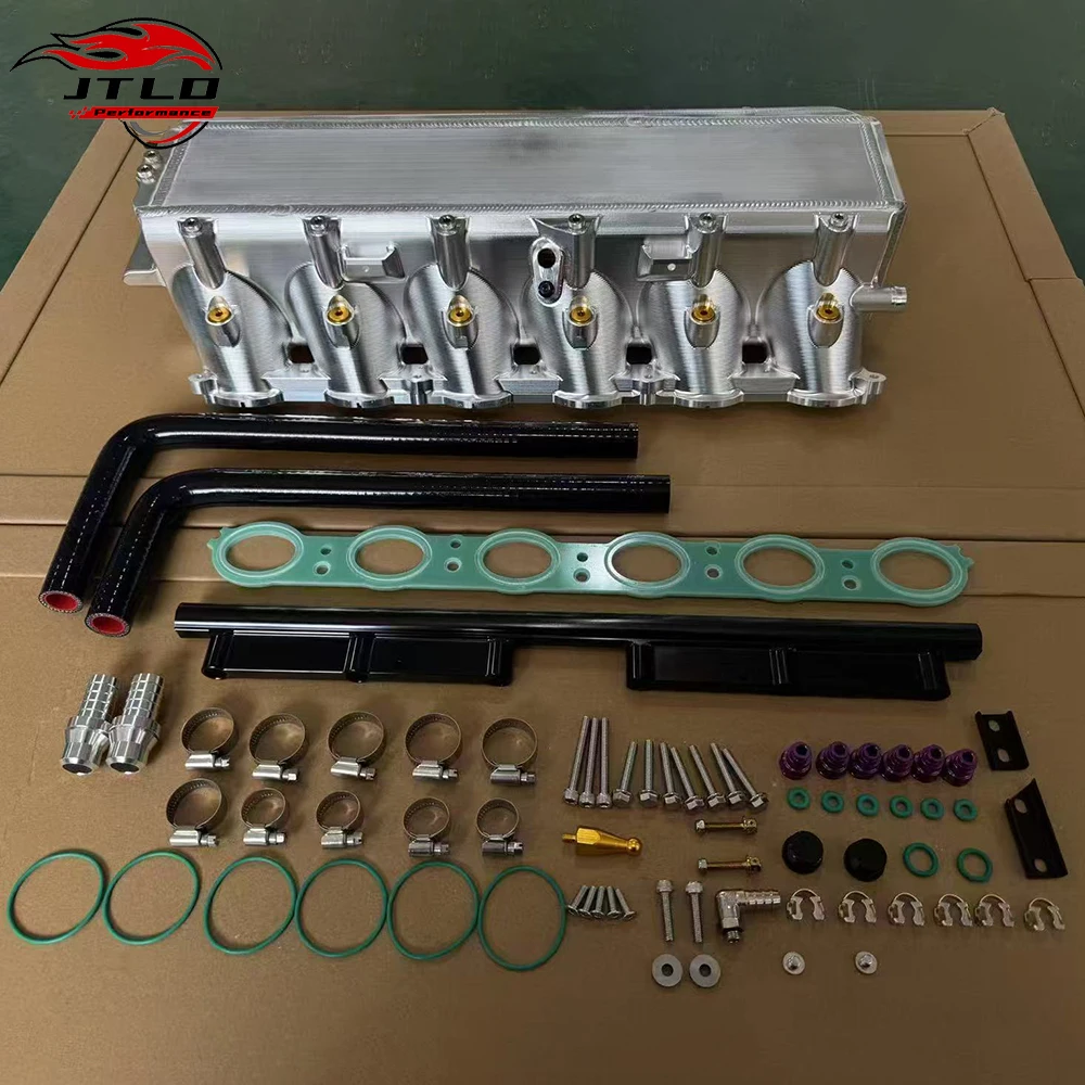CNC Intake Manifold For BMW B58 B58TU EVO Upgrade 115mm Large Thickness With Fuel Rail & Heat Shield Spacer For CSF Intercooler