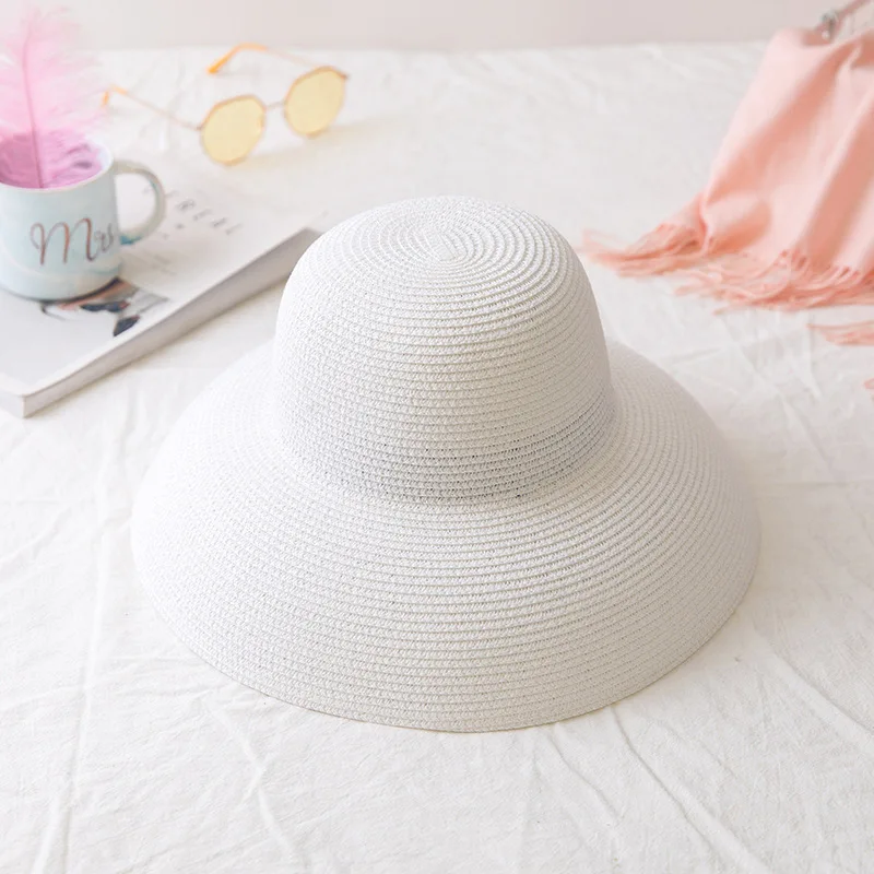 Sun Hat Women\'s cap Hats For Women Men Summer Straw Hat Sun Protection Hats Wide Brim Vintage Protection Fashion Straw Visor