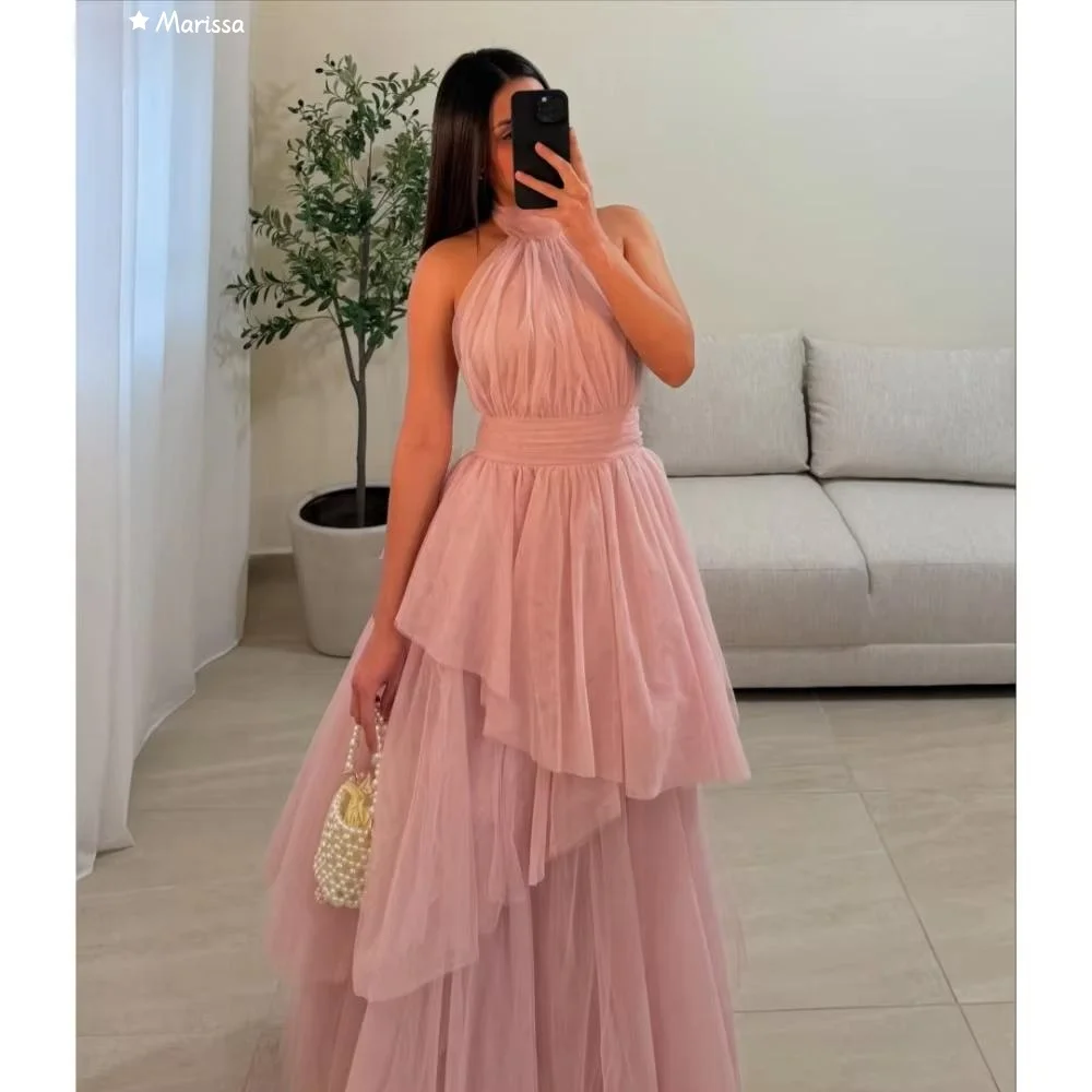 

Marissa Line A Women Evening Dress Woman Custom Made Women's Elegant Dresses for Special Event Chiffon Back-length Ball Gowns