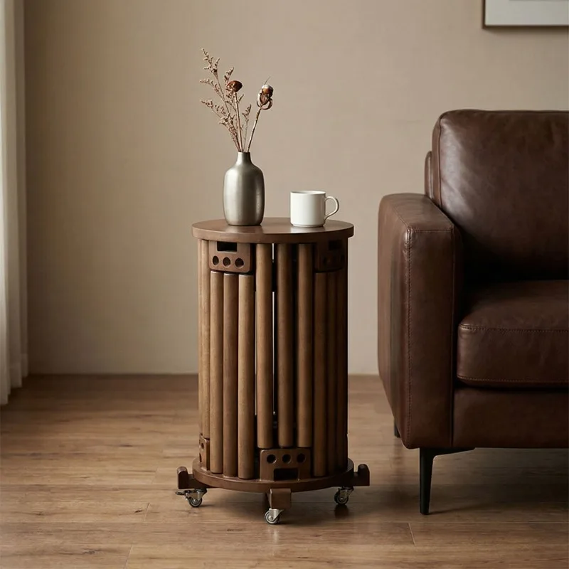 6 in 1 Stackable Solid Wood Round Stool, Combined Spare Dining Bench for Household