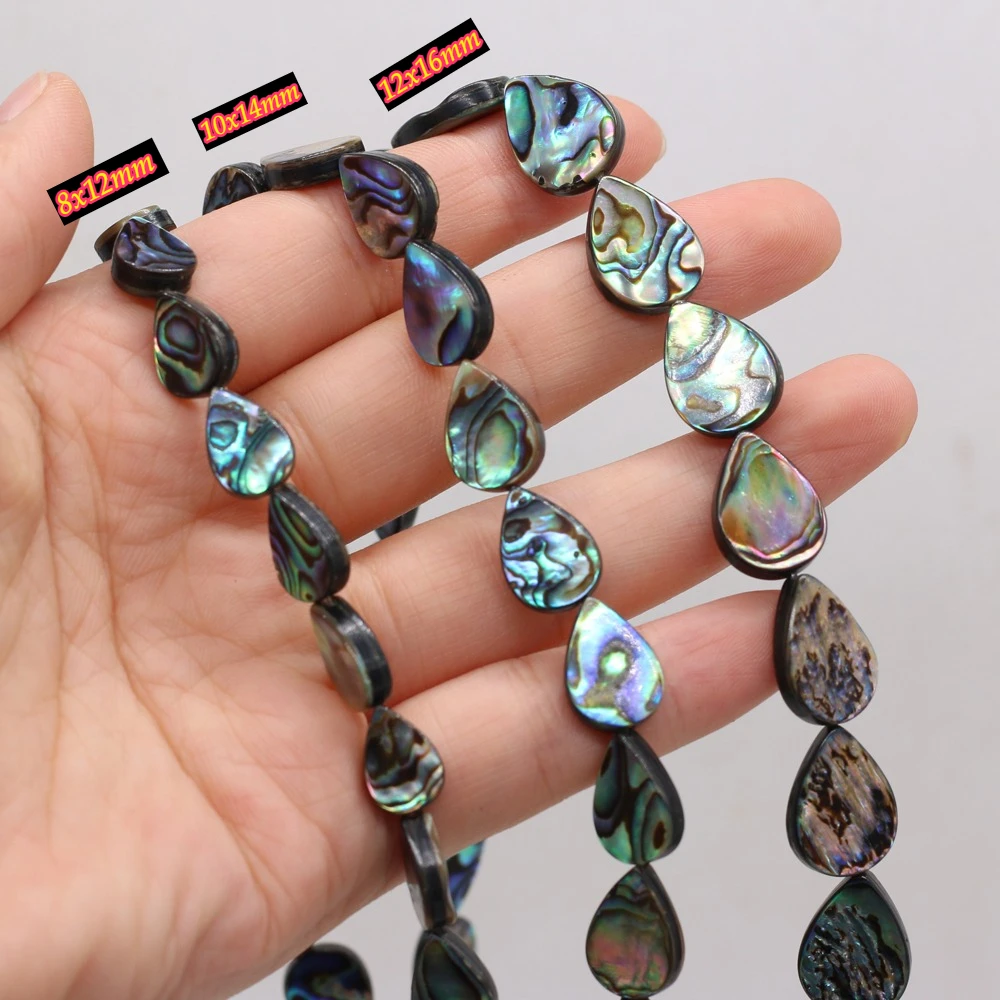 DIY-Perlen aus Abalone-Muschel, tropfenförmige Trennperlen für die Schmuckherstellung, DIY-Halsketten, Armbänder, Ketten, Ohrringe, Accessoires – Detail 1