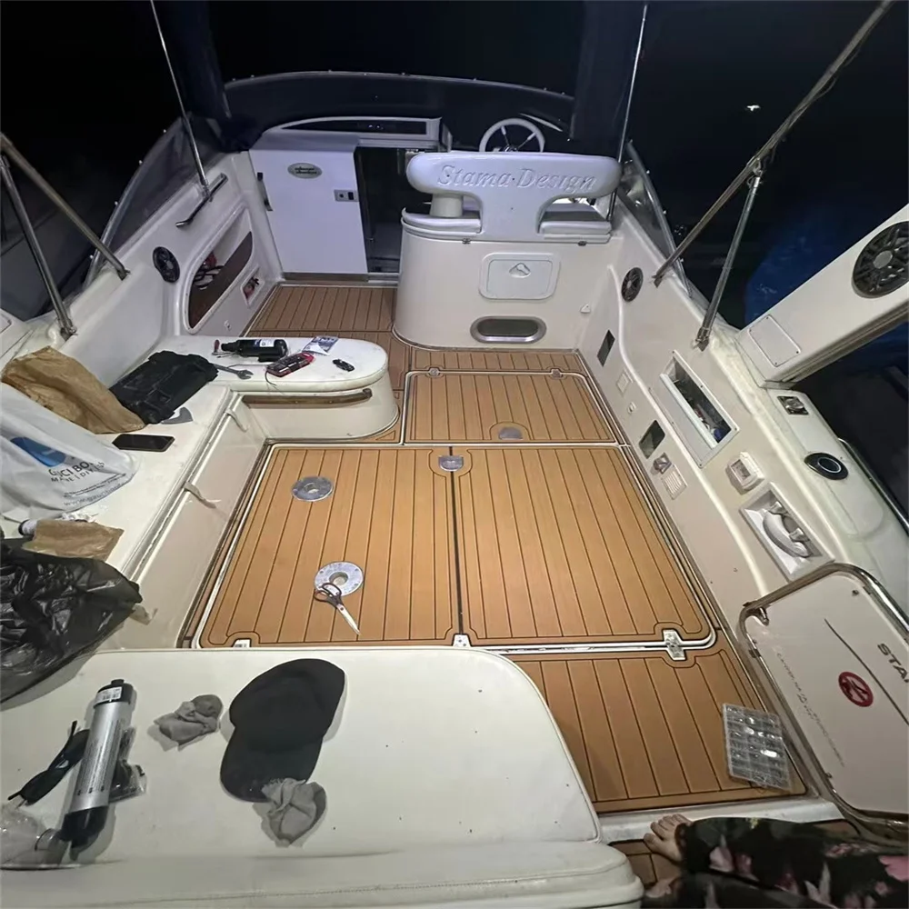 STLF 1998 Stama 25 Day Cruiser Pad Boat EVA Foam Faux Teak Deck Floor Mat SeaDek MarineMat Gatorstep Style Self Adhesive