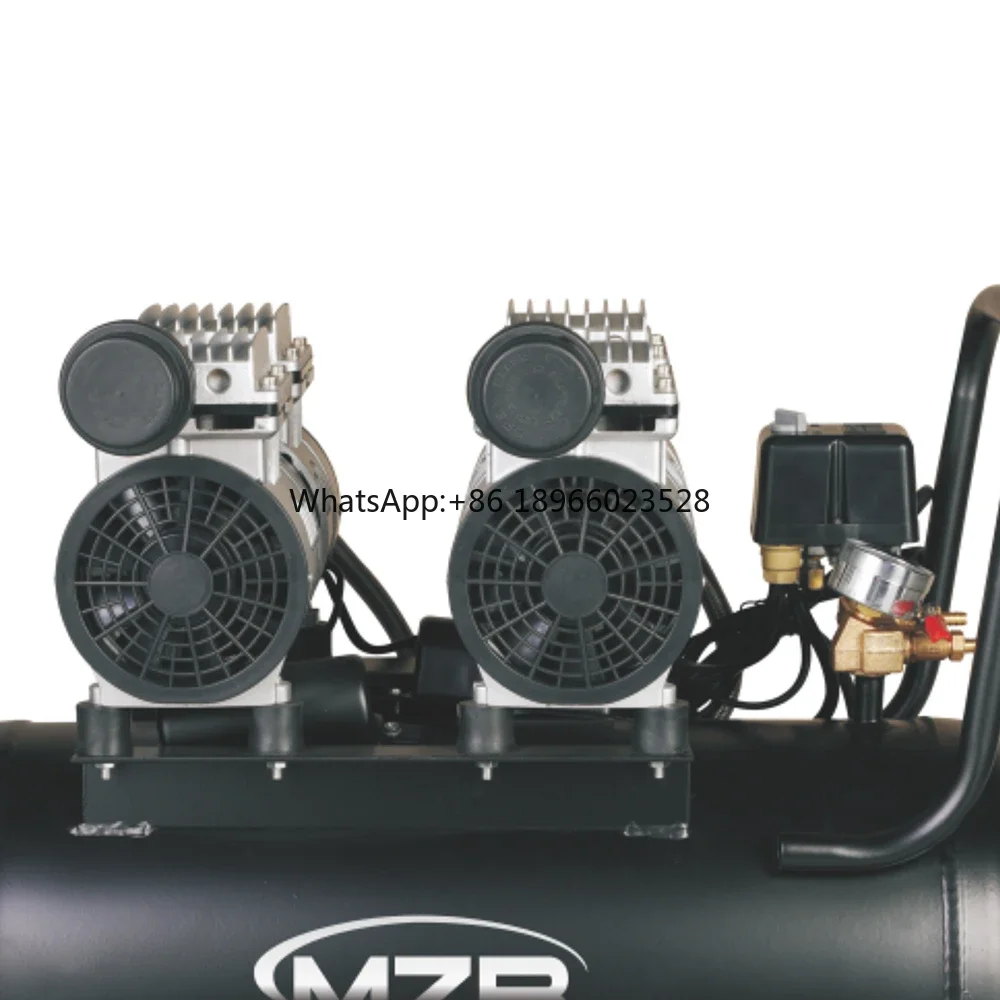 factory Taizhou oil free 50l air compressor doubl head