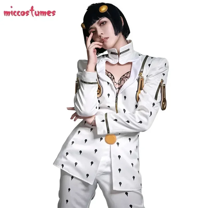 Miccostumes Men's Golden Wind Cosplay Costume Top and Pants FullSets for Halloween costume