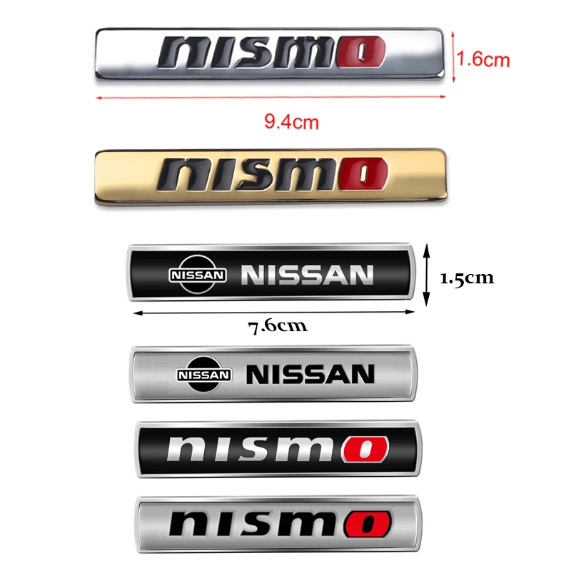 3D Metal Badges Logo Stickers Auto Body Side Window Trunk Decal Decoration Accessories For Nissan Nismo Tiida Teana GTR Almera