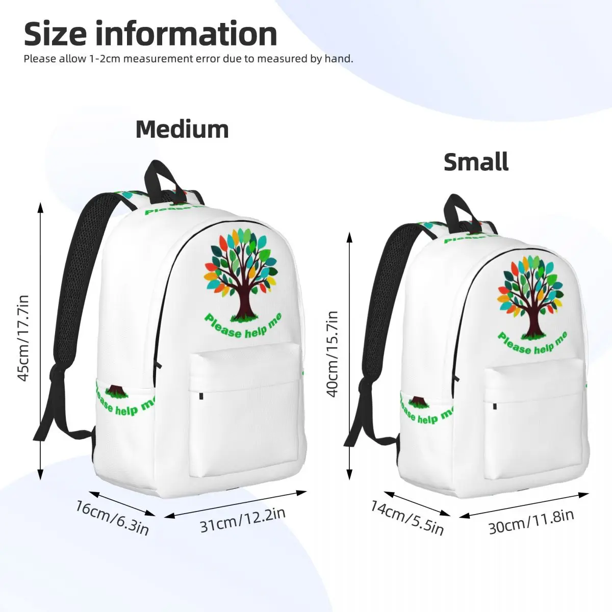 Tree Of Life With Multi-coloured Leaves Backpack Daypack Large Capacity Kids BookBag School Bag Shoulder Bags for Men Women
