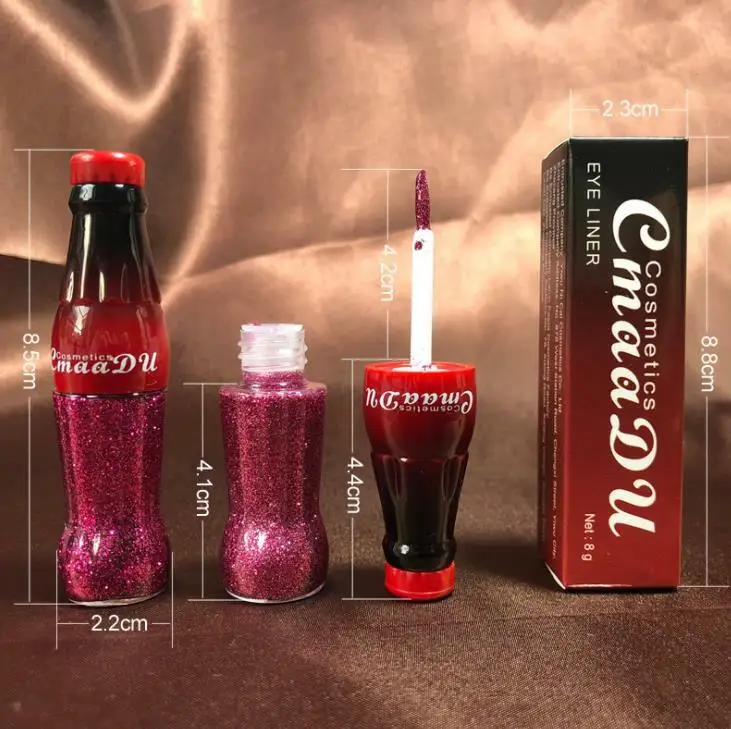 12 Colors GLITTER Waterproof Eyeshadow Liquid Eyeliner Makeup Shimmer Metallic